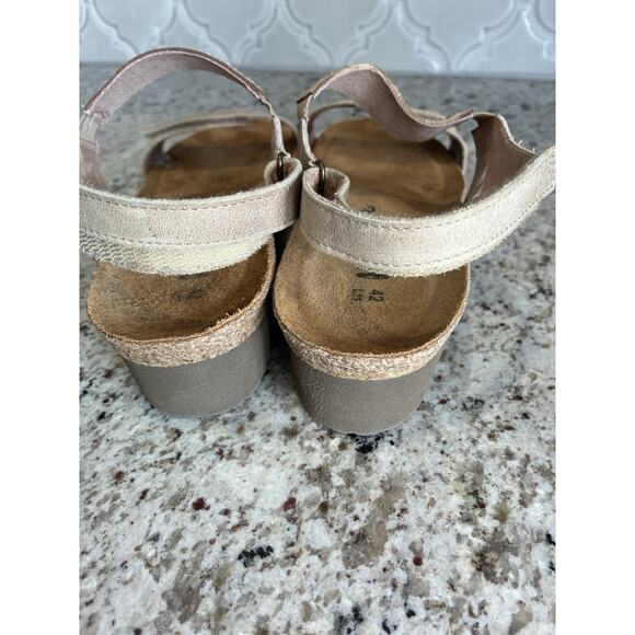 Naot Lisa Silver Threads Leather W/Microcrystals Strappy Comfort Sandals Size 11 - Picture 6 of 6